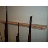 handmade Oak Closet Gun Rack - Single Barrel Model