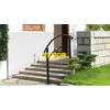 VEVOR Iron Handrail Stair Railing 1 or 3 Steps Adjustable Matte Black Handrail