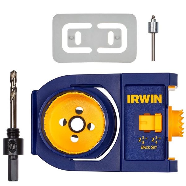 IRWIN Tools Door Lock Installation Kit, Bi-Metal (3111002),Blue