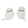Furry Snow White Owls Ornaments 