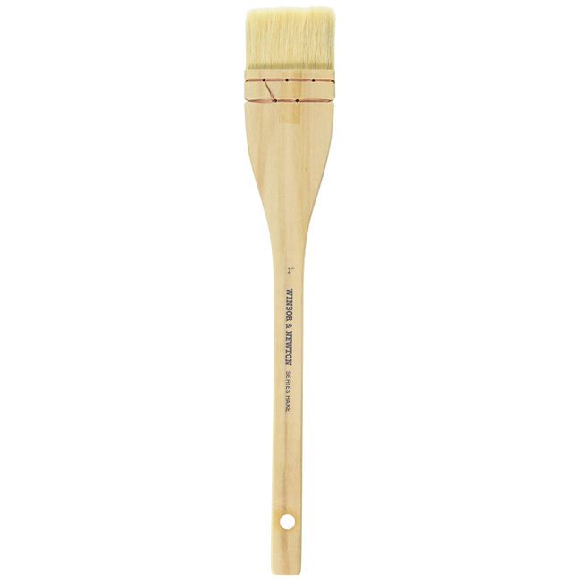 Winsor & Newton Hake Wide Flat Wood Handle Brush-2"