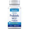 Piping Rock Probiotic for Men and Women | 50 Capsules | 50 Billion CFU | Complex Supplement with Prebiotic | 14 Strains | Vegetarian, Non-GMO, Gluten Free