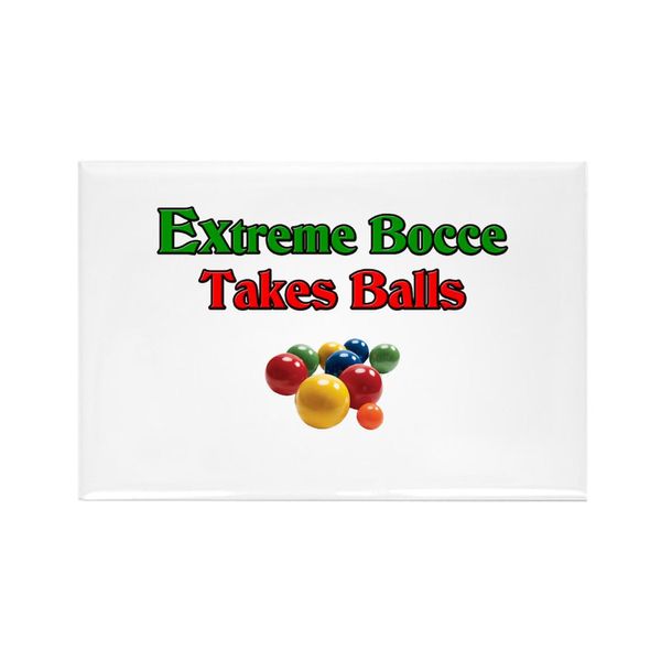 CafePress Extreme Bocce Takes Balls Rectangle Magnet, 2"x3" Refrigerator Magnet