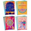 Hallmark Golden Thread Diwali Card Assortment (16 Cards with Envelopes)