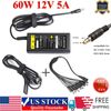 Power Supply Adapter with 8 way Splitter Security system CCTV Camera 12V 5 Amp F