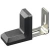 40 PCS L Shape Right Angle Corner Brackets,Shelf Bracket,Plastic Ourside Metal Inside Corner Brace (Black)