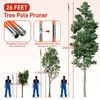Extendable 26ft Telescoping Pole Saw Tool Kit Lightweight Sharp Tree Trimmer