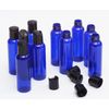 4 Oz Empty  Plastic Blue PET Bottles with black  Dispensing cap ( 20 PACK )