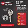 Kwikset Halifax Keyed Entry Door Lever Featuring SmartKey Security in Polished Chrome
