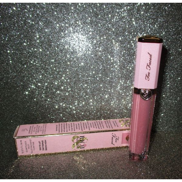 NIB Too Faced Rich & Dazzling High-Shine Lip Gloss "2 Night Stand" Full Size