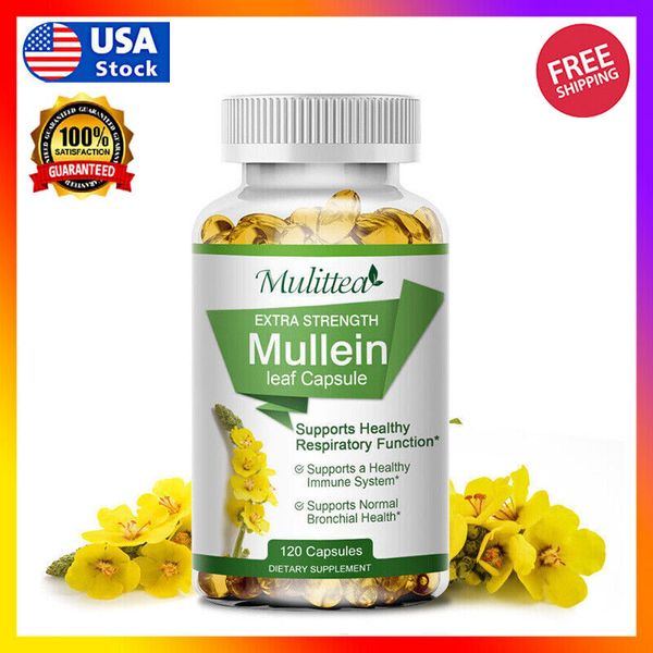 120 Mullein Leaf Capsules for Lung Cleansing&Deto