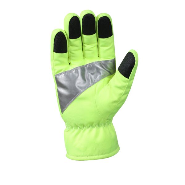 Rothco Safety Green Gloves with Reflective Tape, L