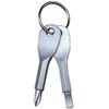 HappyHome Screwdriver Keychains, Phillips and Negative 2-Pack Portable Keychain with Key Ring Screwdriver (Silver)