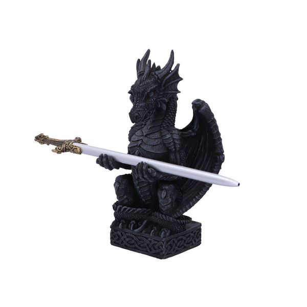 Nemesis Now Dragon Oath Pen Holder, Black, 15.2cm