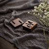 MUUJEE Cufflinks with Engraved Wood Gift Box (For My Husband)