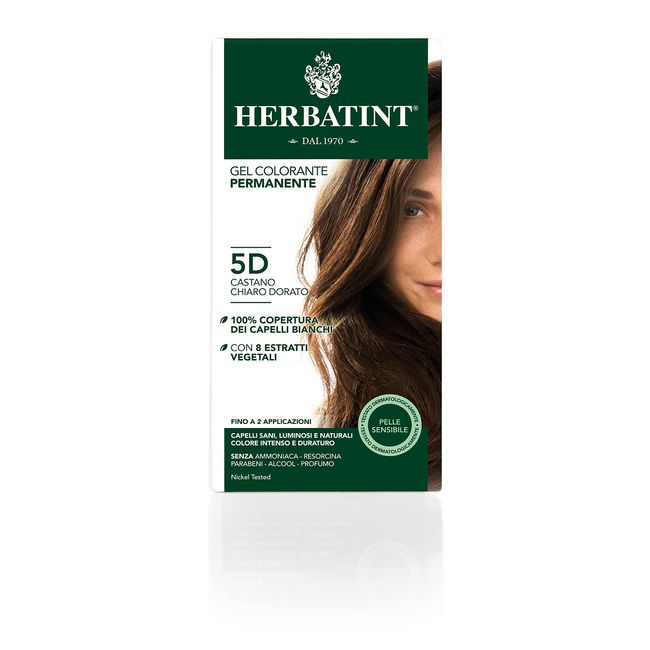 Herbatint 5D Chatain Clair Dore Açık Altın Kestane Saç Boyası, 135 Ml