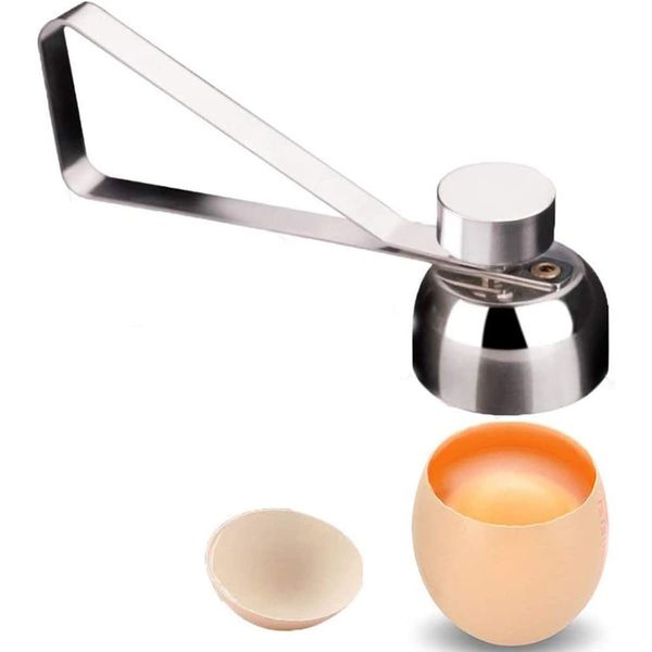 Egg Topper Stainless Steel Eggshell Cutter Kitchen Tool Eggs Opener Separator Cracker for Raw or Soft Hard Boiled Egg Breakfast