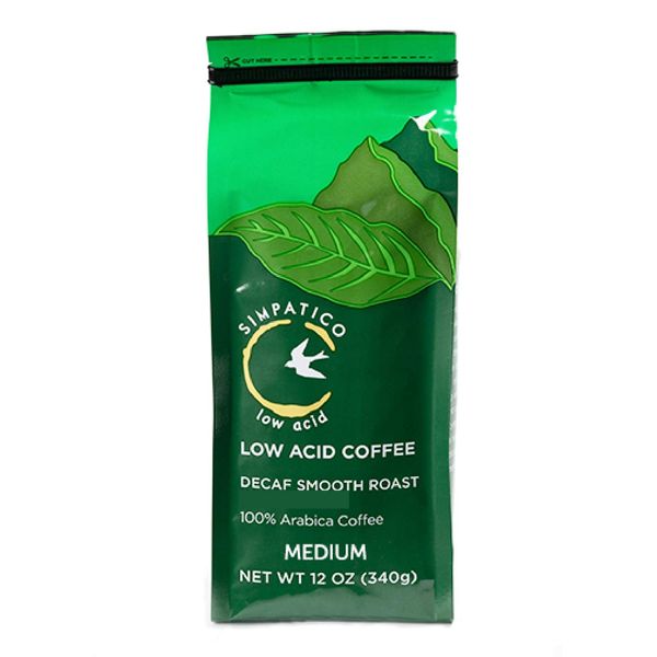 Simpatico Low Acid Coffee - Decaf (Whole Bean) - 12 Oz