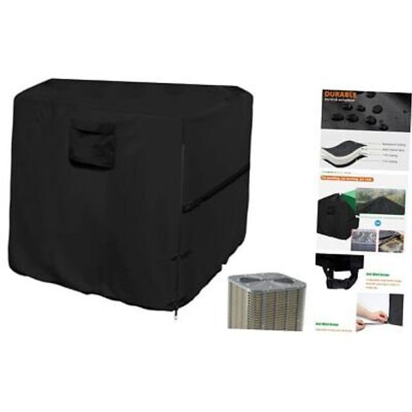 Outdoor AC Unit Cover, Central Air Conditioner Cover for 32" x 32" x 37" Black