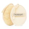 The Loofah Shop Bath Loofah Sponge, Exfoliating Body Scrubber, Shower Luffa for Men, Women and Kids Made of Eco-Friendly Natural Egyptian Loofah with Cotton Travel Pouch, 7" x 5.25" (2 Pack)