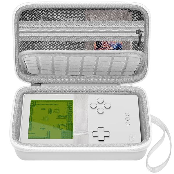 Hard Case Compatible with Analogue Pocket Handheld Game Console, Portable Mini Game Player Storage Bag for Video Games Cards, Charging Cable and Accessories (Box Only)-White