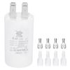 PATIKIL CBB60 4uF Run Capacitor,1 Pcs AC450V 4 Pin Double Insert with Sheath Spring, White