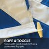 NWFlags Scotland Hand Stitched Flag with Rope & Toggle - 1.5ft x 1ft