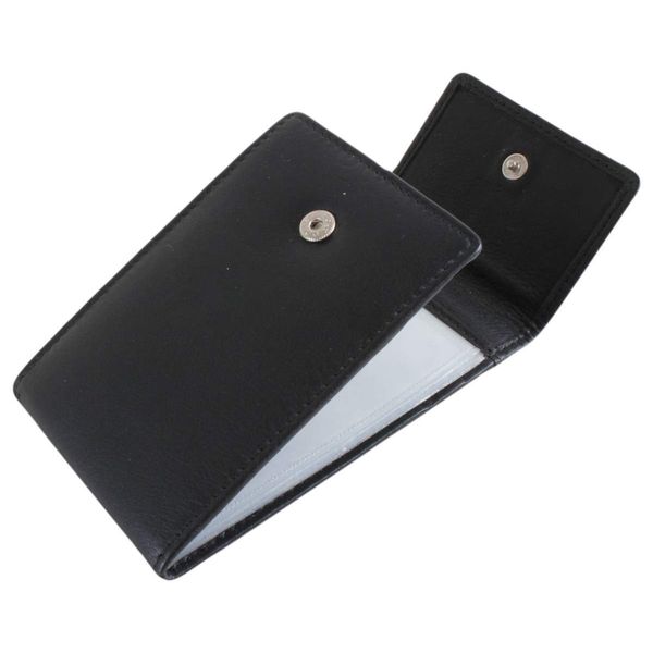 David Van Hagen Mens Plastic Insert Card Case - Black