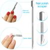Sularpek Cuticle Remover Tool Set with Cuticle Cutter and Cuticle Pusher, 3 in 1 Professional Cuticle Remover, Cuticle Scissors, Stainless Steel Nail Care Tool for Manicure and Pedicure (Silver)