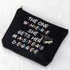 Masters Degree Graduation Gifts for Her Makeup Bag The One Where She Gets Her Masters Degree Students Gifts Cosmetic Travel Bag Zipper Pouch (Masters Degree Bag Black)