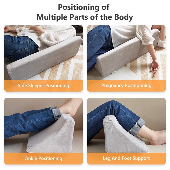 Bed Wedge Pillow Memory Foam Body Positioner Elevate Support Back Pain Leg  Rest