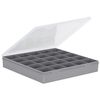 Wham 10.01 25 Division Square Plastic Organiser Box - Grey