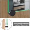 AWEN Mirror Clips Mirror Mounting Clips 8 Pcs (Black-8)