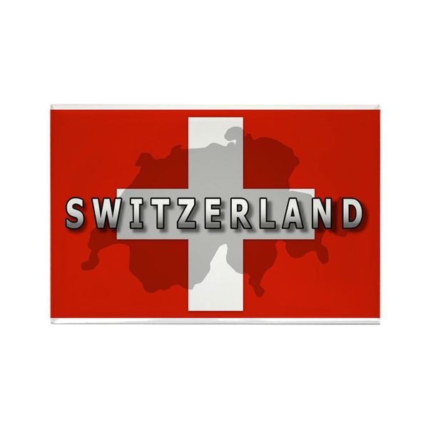 CafePress Switzerland Flag Plus Rectangle Magnet, 3"x2" Refrigerator Magnet