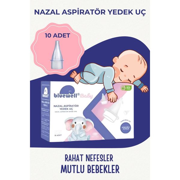 Otribebe Brunobaby Weebaby Uyumlu Nazal Aspiratör Yedek Uç Burun Aspiratörü Ucu Yumuşak Uçlu 10'lu