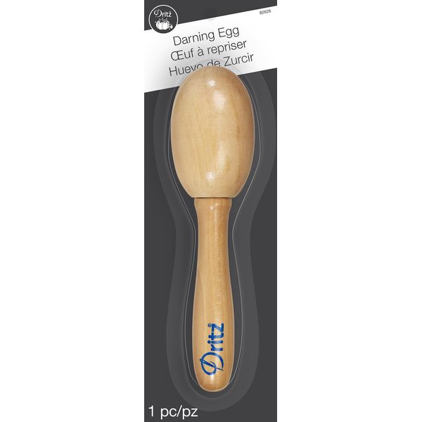 Dritz Clothing Care 82626 Darning Egg, Black , Brown, Small