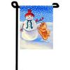 Pomeranian - Frosty's Helper - Double-sided Garden Flag