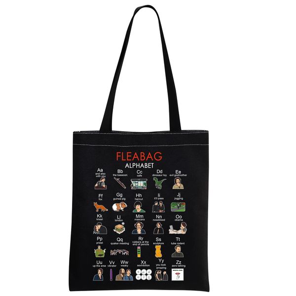 Fleabag TV Show Inspired Gift Fleabag Black Tote Bag Fleabag Merchandise Fleabag Fans Gift, Fl-ea-bag Schwarze Tragetasche