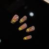 10 Pcs Handmade Nail Tips Grass Green Medium Coffin Nail Popular