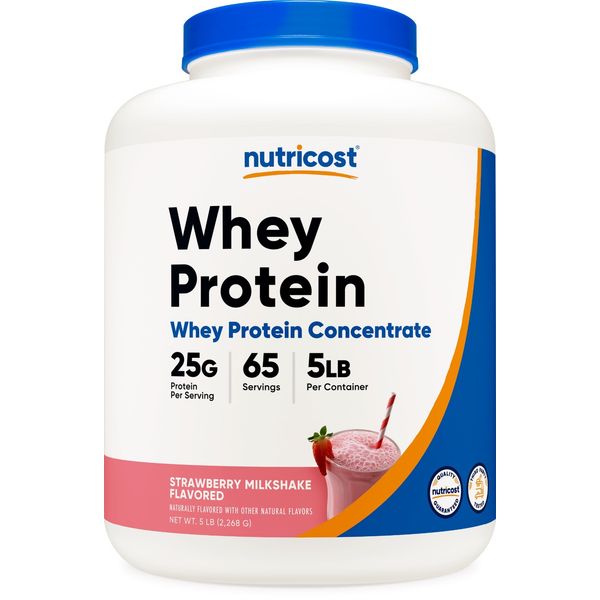 Nutricost Whey Protein Concentrate (Strawberry Milkshake) 5LBS