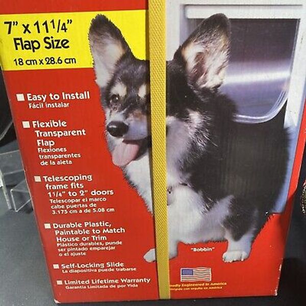 Ideal Pet Products Plastic Pet Door Medium Flap Size 7" x 11 1/4" Brand New