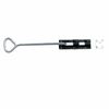 Black Slide Door Bolt Wrought Iron Bow Handle Rust Resistant Renovators Supply