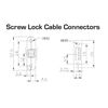 USBGear USB 2.0 Screw Lock Hi-Speed A to B Device Cable 15ft. Black