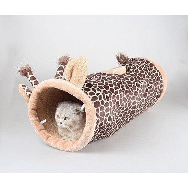 Fluffy Sound Adventure: Plush Cat Tunnel With Interactive Paper Sounds - C