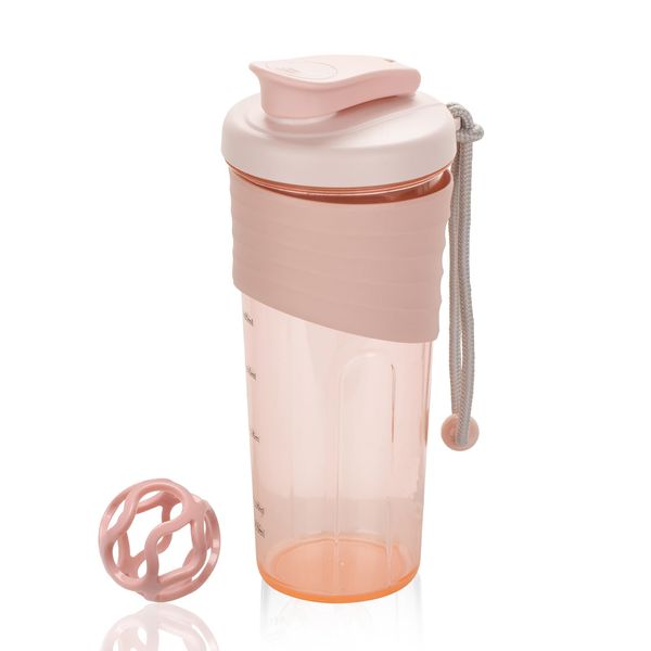 OUOUMUF Protein Shaker,shaker für proteinshakes- für super cremige Fitness Eiweiß Shakes,shaker proteinshaker 700ml - Langlebiger, Auslaufsicherer, Geruchsneutraler Shake Becher BPA-frei(Pink)