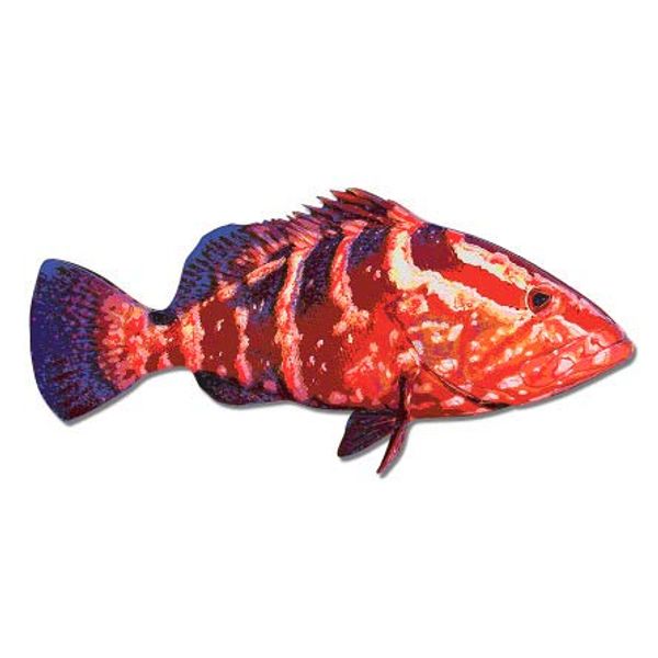 GT Graphics Grouper - 12" Vinyl Sticker Waterproof Decal