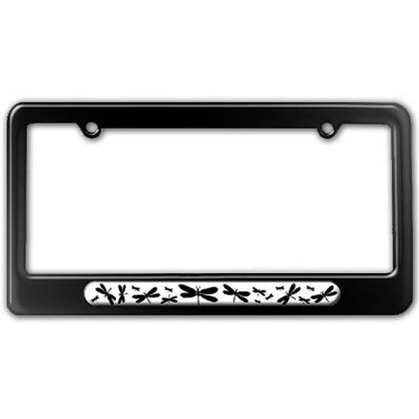GRAPHICS & MORE Dragonflies Black License Plate Tag Frame