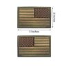 2 PCS AliPlus America Flag Patches Standard and Reverse Embroidered Tactical Morale Patch Hook and Loop(Green Brown)