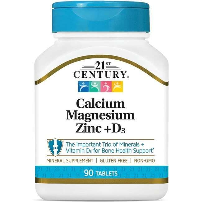 21st Century Calcium Magnesium Zinc + D3 90 Tabs