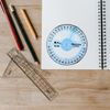 Tabanzhe 360 Degree Circle Protractor Ruler-2PCS Plastic Protractor Measuring Tool for Angle Measurement Students Children